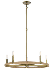 Minka-Lavery 3865-695 Windward Passage Five Light Chandelier, Soft Brass Main Image.jpg