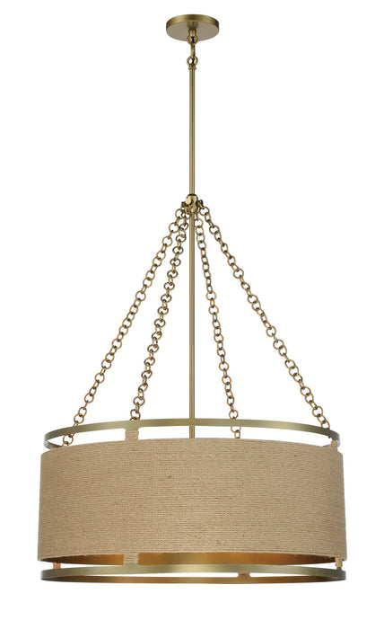 Minka-Lavery 3866-695 Windward Passage Six Light Pendant, Soft Brass Main Image.jpg