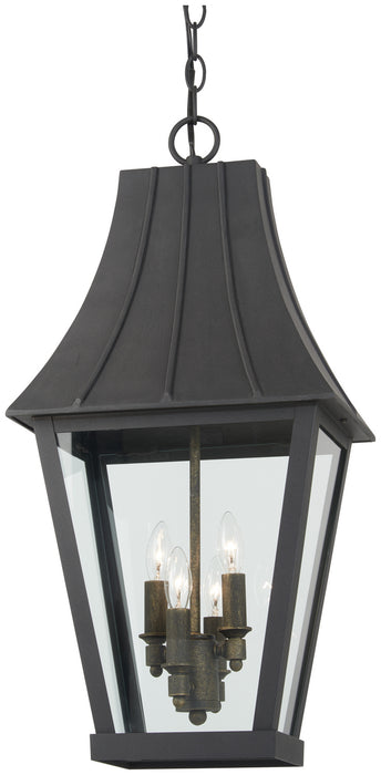 Minka-Lavery 72784-66G Chateau Grande Four Light Outdoor Hanging Lantern, Coal W/Gold Main Image.jpg