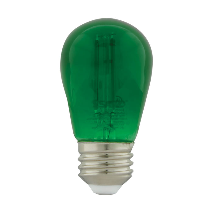 Satco S8024 Light Bulb, Transparent Green Main Image.jpg