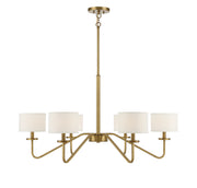 Shoppers Lighting SH10092NB Victoria Six Light Chandelier, Natural Brass Main Image.jpg
