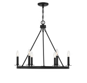 Shoppers Lighting SH10093MBK Penelope Six Light Chandelier, Matte Black Main Image.jpg