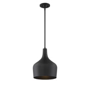 Shoppers Lighting SH70020MBK Valentina One Light Pendant, Matte Black Main Image.jpg