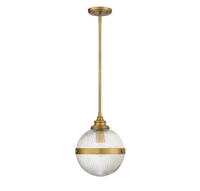 Shoppers Lighting SH70100NB Mia One Light Mini Pendant, Natural Brass Main Image.jpg