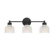 Shoppers Lighting SH80035MBK Sarah Three Light Bathroom Vanity Light, Matte Black Main Image.jpg