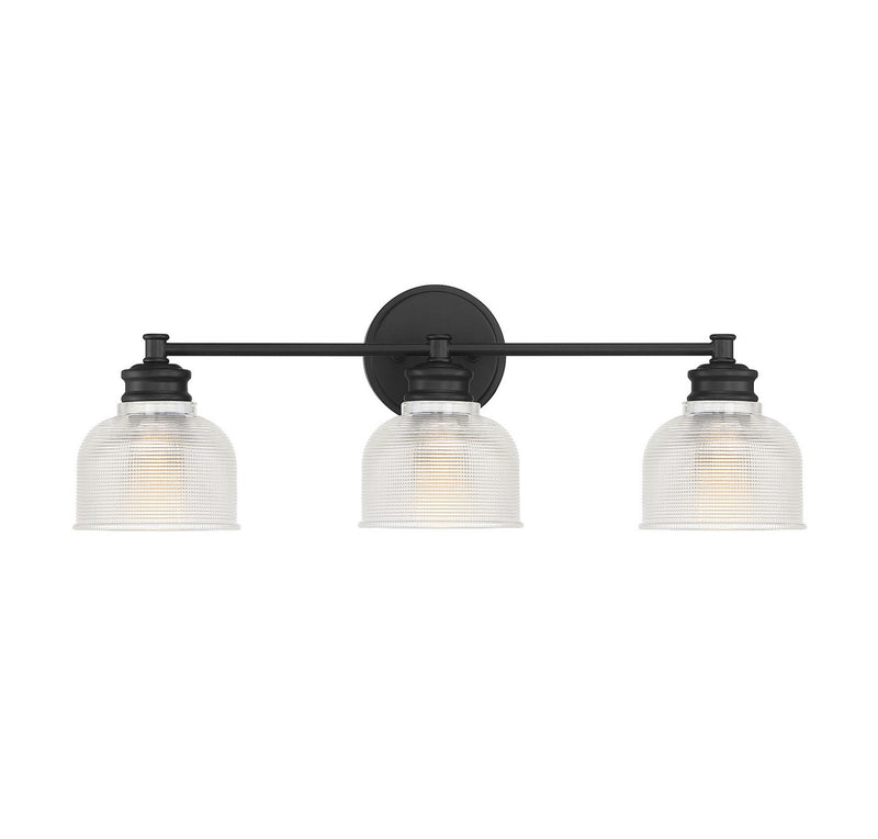 Shoppers Lighting SH80035MBK Sarah Three Light Bathroom Vanity Light, Matte Black Main Image.jpg
