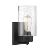 Shoppers Lighting SH90013MBK Brielle One Light Wall Sconce, Matte Black Main Image.jpg