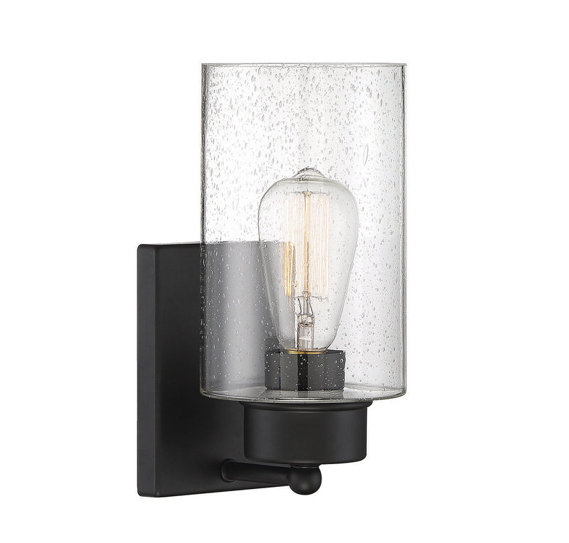 Shoppers Lighting SH90013MBK Brielle One Light Wall Sconce, Matte Black Main Image.jpg