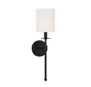Shoppers Lighting SH90057MBK Kaylee One Light Wall Sconce, Matte Black Main Image.jpg