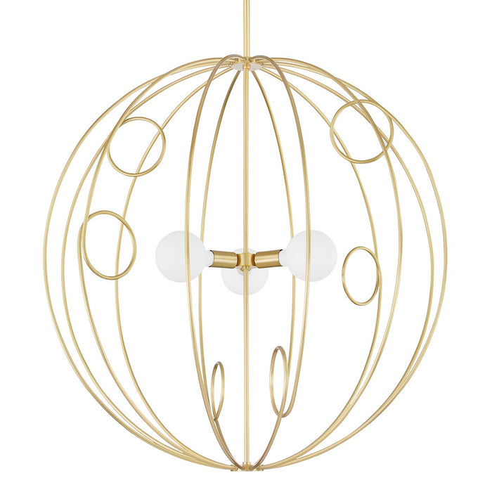 Mitzi H485701L-AGB Alanis Three Light Pendant, Aged Brass Main Image.jpg