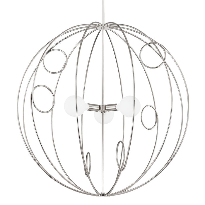 Mitzi H485701L-PN Alanis Three Light Pendant, Polished Nickel Main Image.jpg