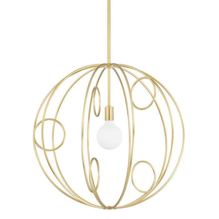 Mitzi H485701M-AGB Alanis One Light Pendant, Aged Brass Main Image.jpg