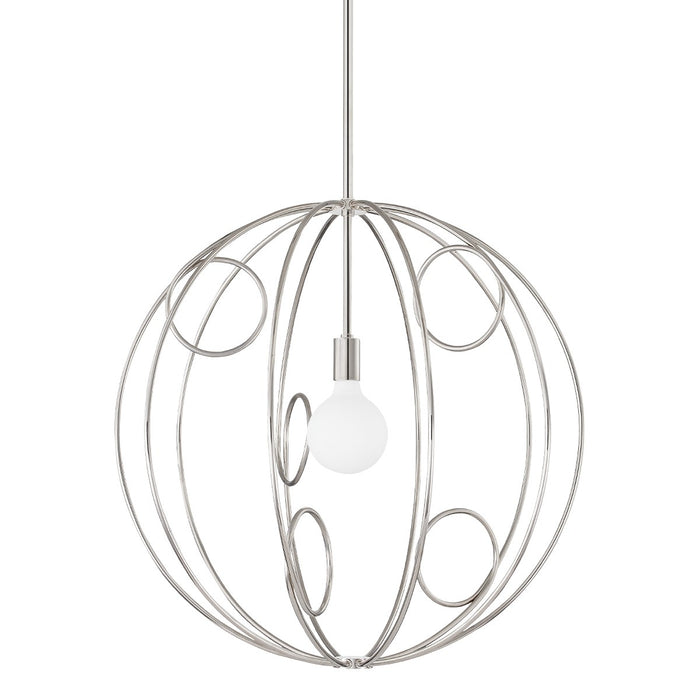 Mitzi H485701M-PN Alanis One Light Pendant, Polished Nickel Main Image.jpg