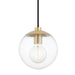 Mitzi H503701-AGB Meadow One Light Pendant, Aged Brass Main Image.jpg