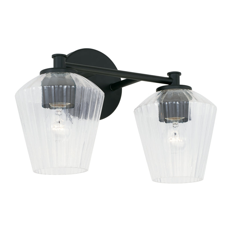 Capital Lighting 141421MB-507 Beau Two Light Vanity, Matte Black Main Image.jpg