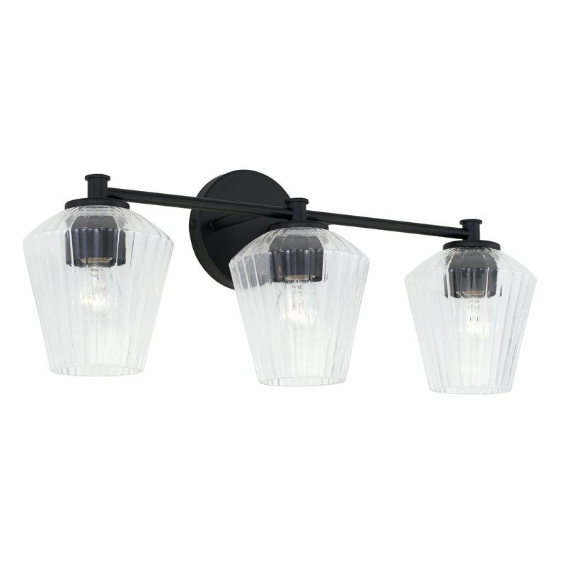Capital Lighting 141431MB-507 Beau Three Light Vanity, Matte Black Main Image.jpg