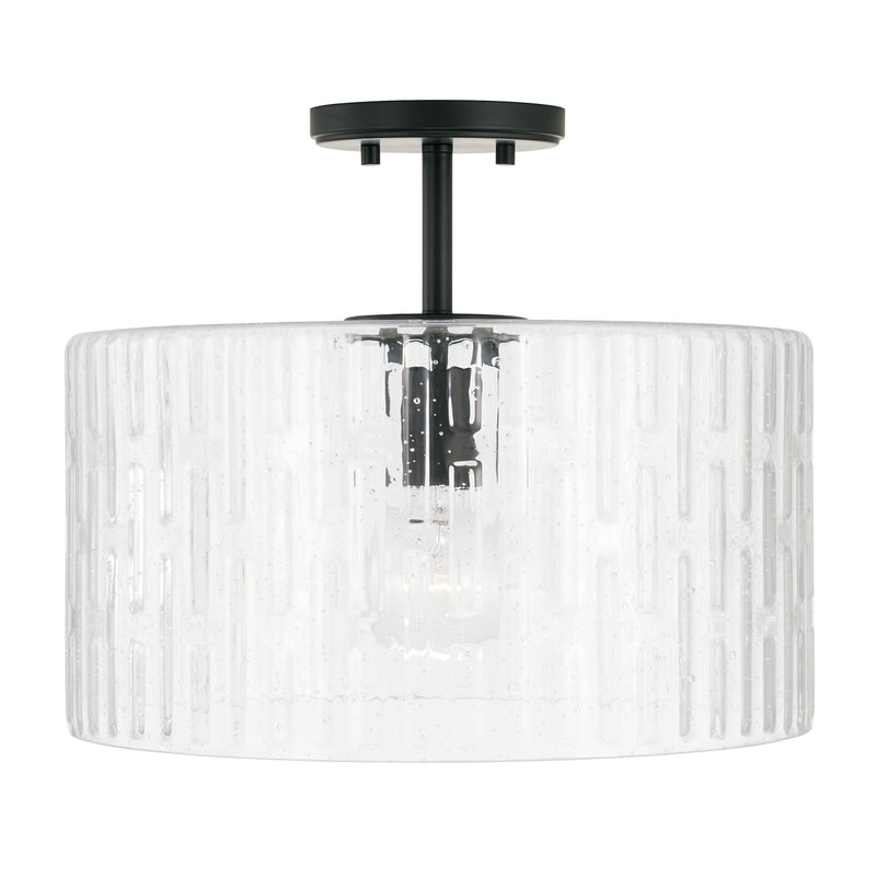 Capital Lighting 241311MB Emerson One Light Semi-Flush Mount, Matte Black Main Image.jpg