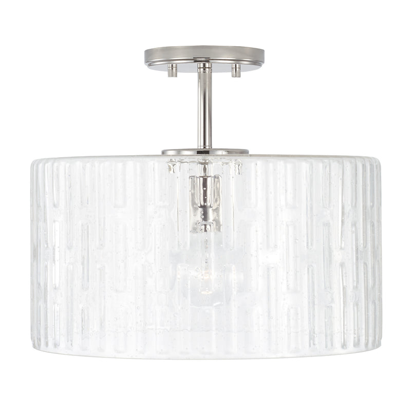 Capital Lighting 241311PN Emerson One Light Semi-Flush Mount, Polished Nickel Main Image.jpg