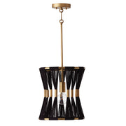 Capital Lighting 341111KP Bianca One Light Pendant, Black Rope and Patinaed Brass Main Image.jpg