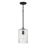 Capital Lighting 341311MB Emerson One Light Pendant, Matte Black Main Image.jpg