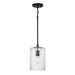 Capital Lighting 341311MB Emerson One Light Pendant, Matte Black Main Image.jpg