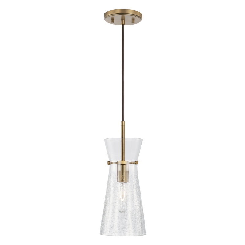 Capital Lighting 342411AD Mila One Light Pendant, Aged Brass Main Image.jpg
