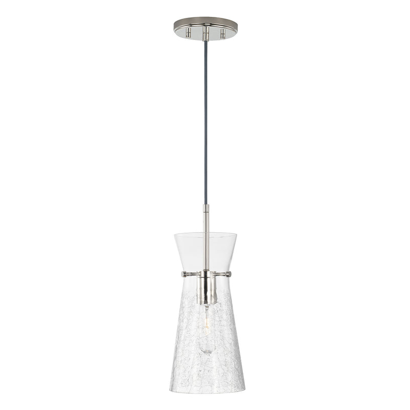 Capital Lighting 342411PN Mila One Light Pendant, Polished Nickel Main Image.jpg