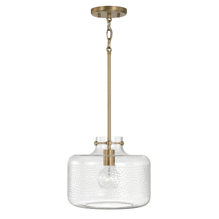 Capital Lighting 342512AD Brighton One Light Pendant, Aged Brass Main Image.jpg