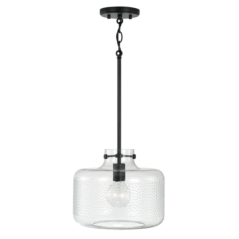 Capital Lighting 342512MB Brighton One Light Pendant, Matte Black Main Image.jpg