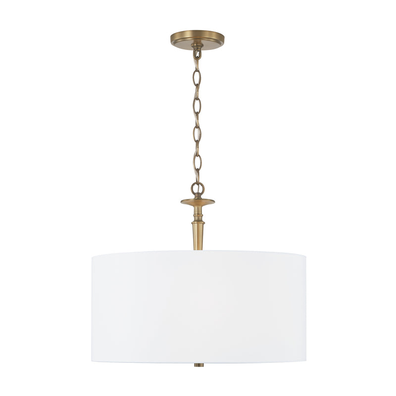 Capital Lighting 342631AD Abbie Three Light Pendant, Aged Brass Main Image.jpg