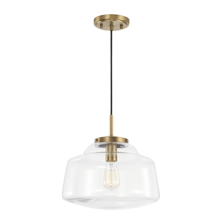 Capital Lighting 342711AD Dillon One Light Pendant, Aged Brass Main Image.jpg