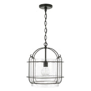 Capital Lighting 342912MB Harmon One Light Pendant, Matte Black Main Image.jpg