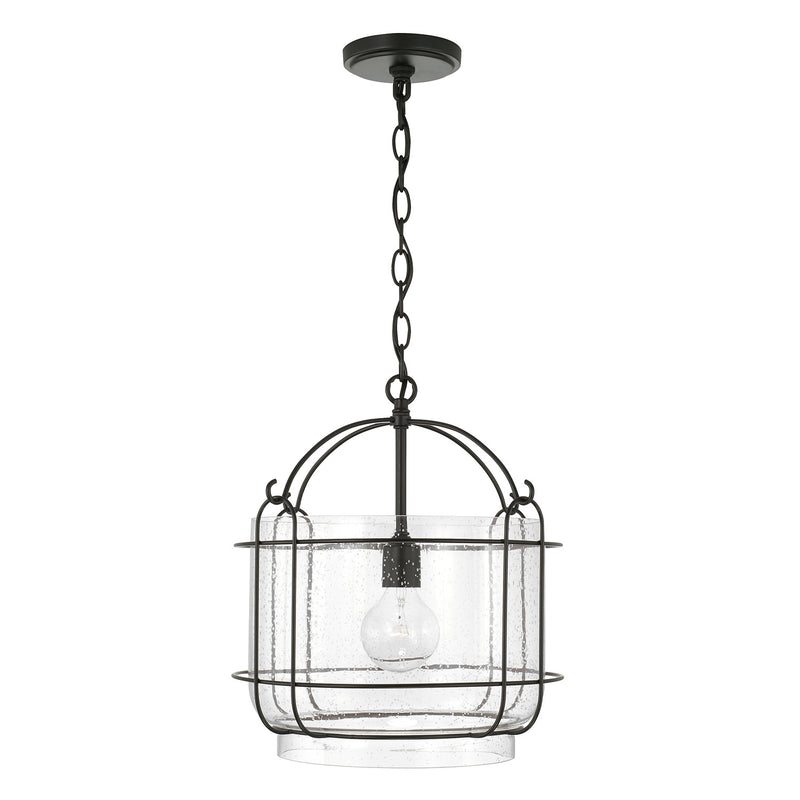 Capital Lighting 342912MB Harmon One Light Pendant, Matte Black Main Image.jpg