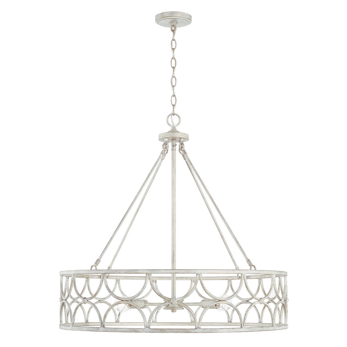 Capital Lighting 343341WW Ricci Four Light Pendant, Winter White Main Image.jpg