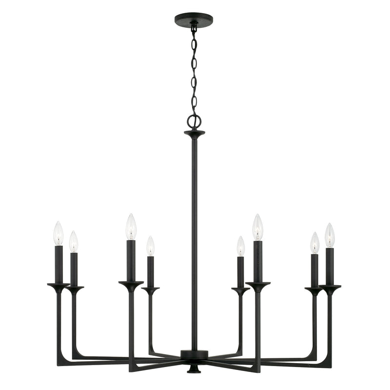 Capital Lighting 437381BI Clint Eight Light Chandelier, Black Iron Main Image.jpg