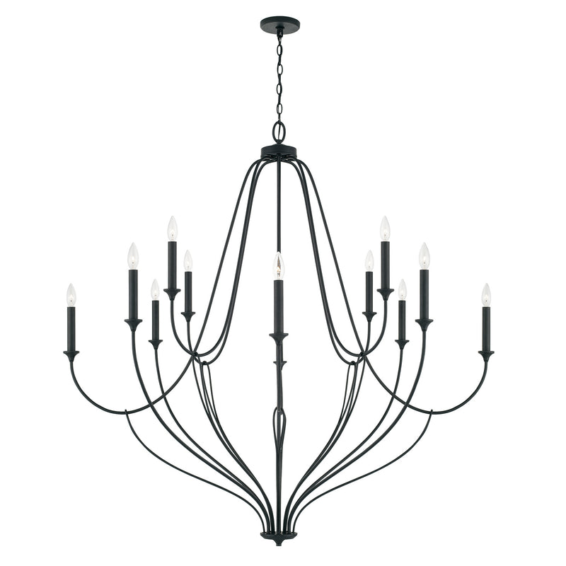 Capital Lighting 441601BI Bentley 12 Light Chandelier, Black Iron Main Image.jpg