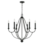 Capital Lighting 441661BI Bentley Six Light Chandelier, Black Iron Main Image.jpg