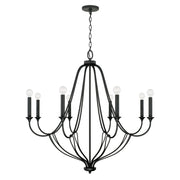 Capital Lighting 441681BI Bentley Eight Light Chandelier, Black Iron Main Image.jpg