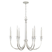 Capital Lighting 441861PN Laurent Six Light Chandelier, Polished Nickel Main Image.jpg