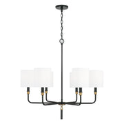 Capital Lighting 441961YA-702 Beckham Six Light Chandelier, Glossy Black and Aged Brass Main Image.jpg