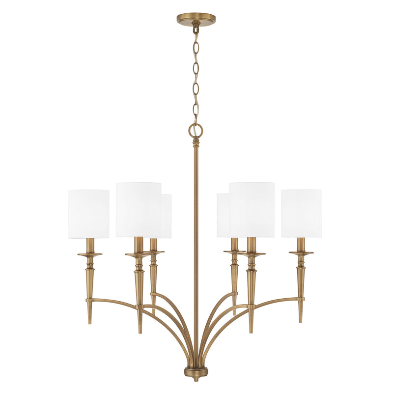 Capital Lighting 442661AD-701 Abbie Six Light Chandelier, Aged Brass Main Image.jpg