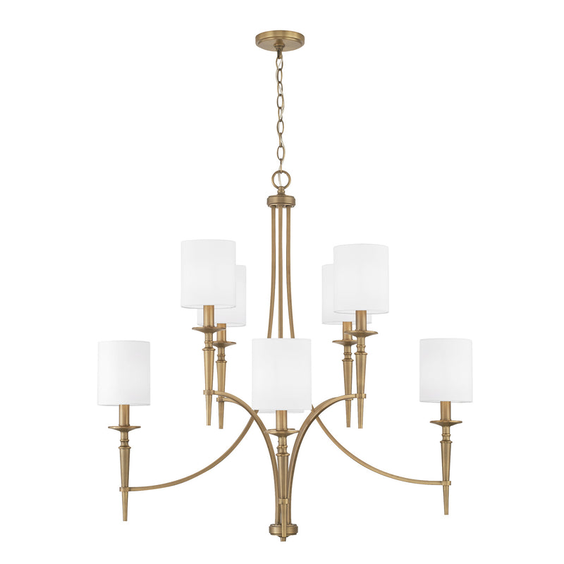 Capital Lighting 442681AD-701 Abbie Eight Light Chandelier, Aged Brass Main Image.jpg