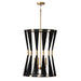 Capital Lighting 541141KP Bianca Four Light Foyer Pendant, Black Rope and Patinaed Brass Main Image.jpg
