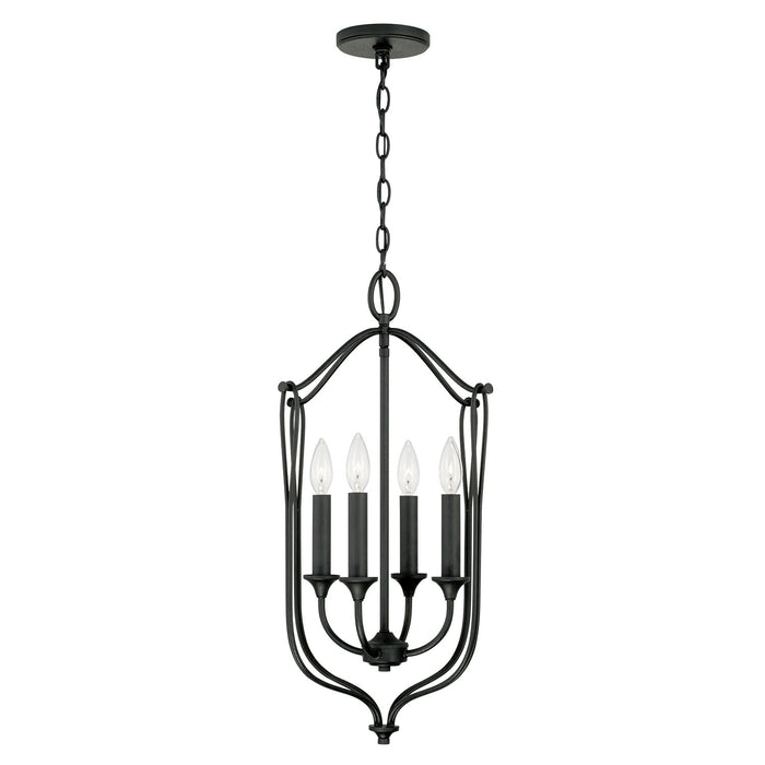 Capital Lighting 541641BI Bentley Four Light Foyer Pendant, Black Iron Main Image.jpg