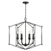 Capital Lighting 541661BI Bentley Six Light Foyer Pendant, Black Iron Main Image.jpg