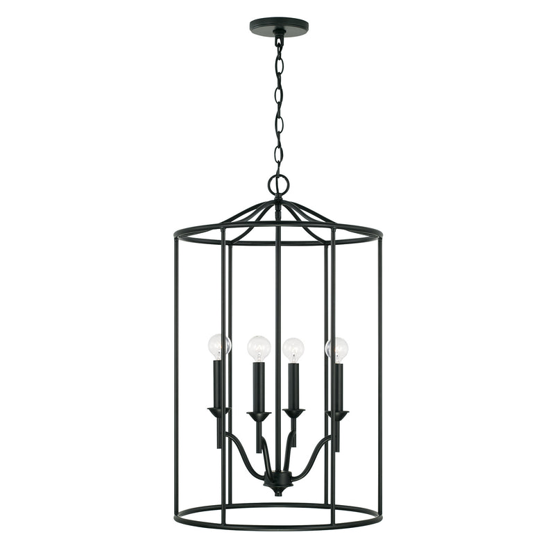 Capital Lighting 542041MB Peyton Four Light Foyer Pendant, Matte Black Main Image.jpg