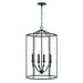 Capital Lighting 542041MB Peyton Four Light Foyer Pendant, Matte Black Main Image.jpg
