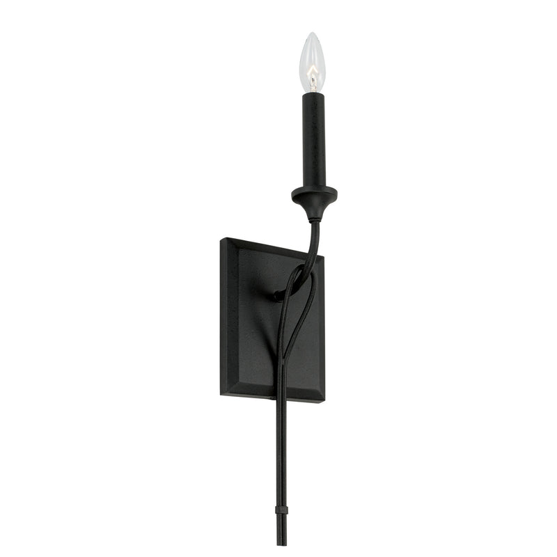 Capital Lighting 641611BI Bentley One Light Wall Sconce, Black Iron Main Image.jpg