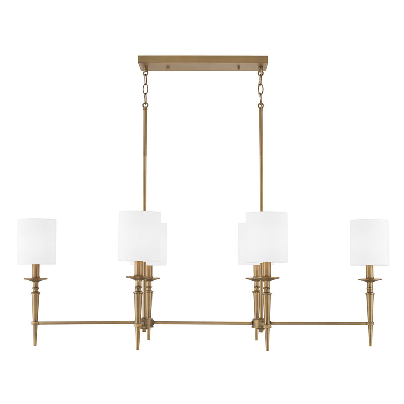 Capital Lighting 842661AD-701 Abbie Six Light Island Pendant, Aged Brass Main Image.jpg