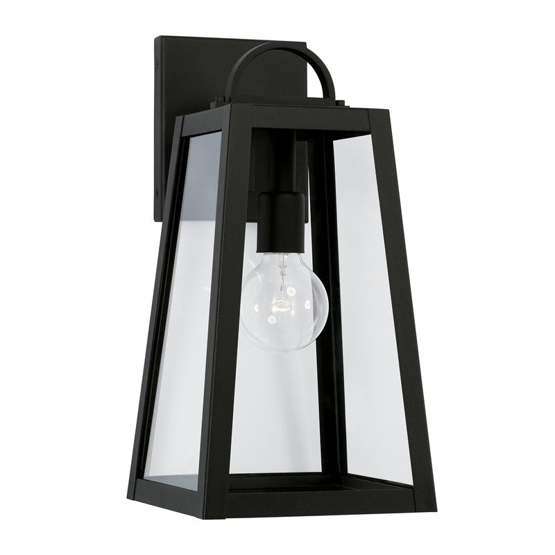 Capital Lighting 943711BK Leighton One Light Outdoor Wall Lantern, Black Main Image.jpg